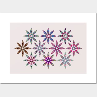 Mandala flowers Posters and Art